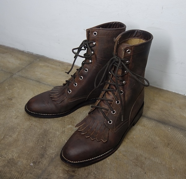 TK 希少 トニーラマ 『オイルドレザー雰囲気◎』 タッセル付 ブーツ 6B ブラウン ワークブーツ フィールドブーツ拍卖