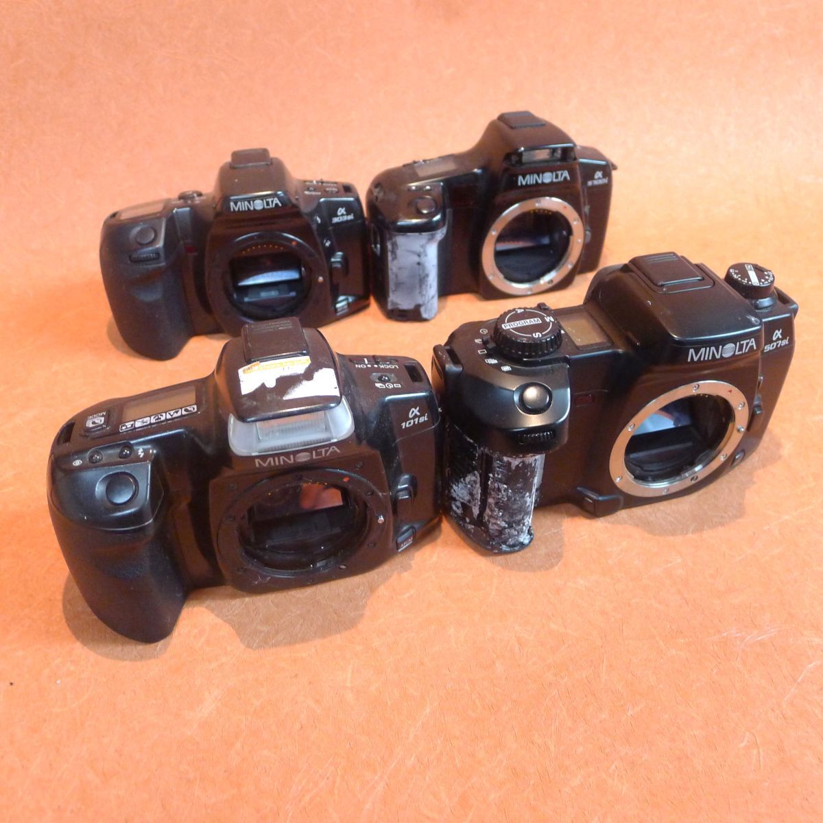 i★515 ジャンク MINOLTA フィルムカメラ まとめて4点 α5700i/101si/507si/303si 一眼レフ/80拍卖
