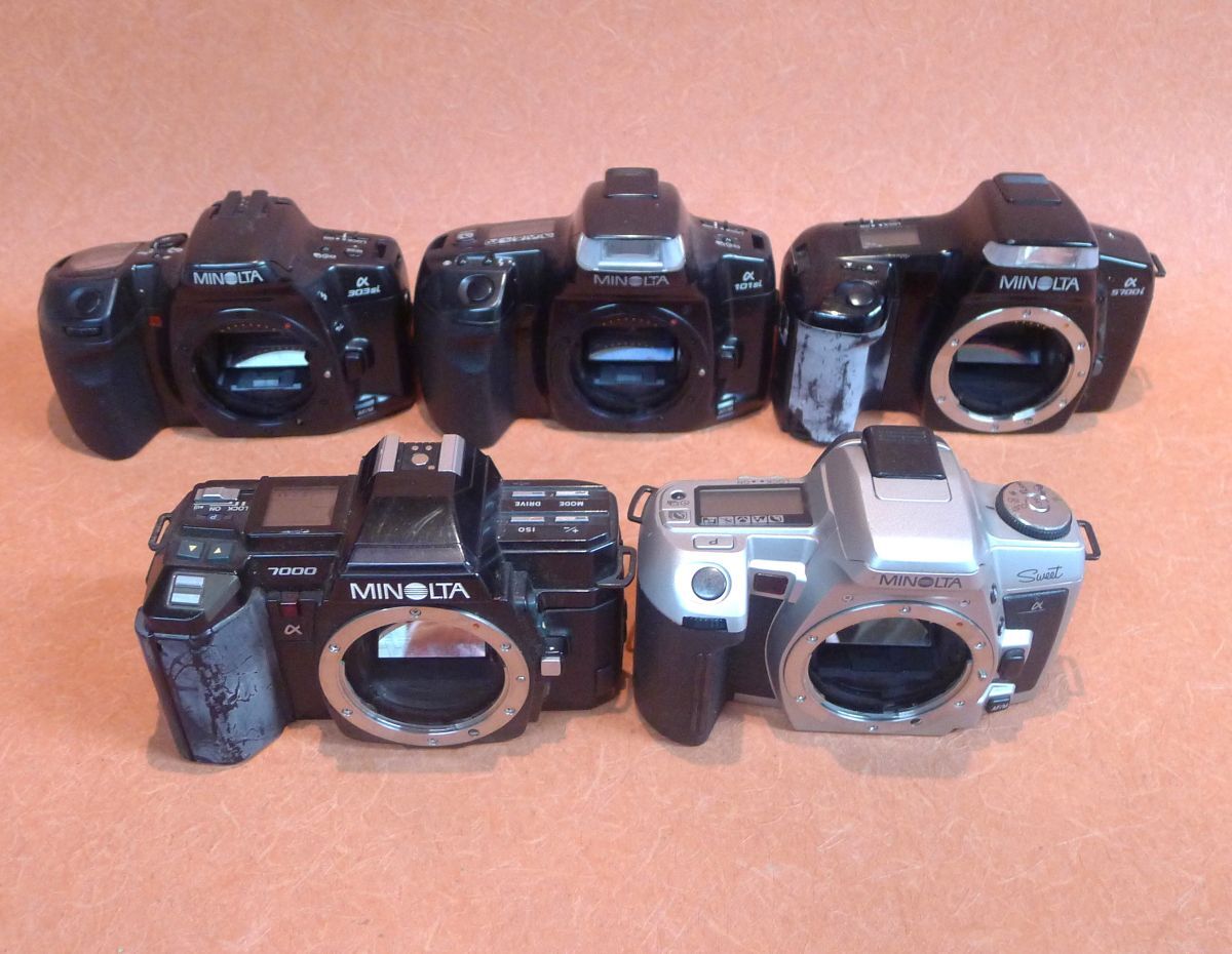 i★514 ジャンク MINOLTA フィルムカメラ まとめて5点 α101si/303si/5700i/sweet/7000/80拍卖