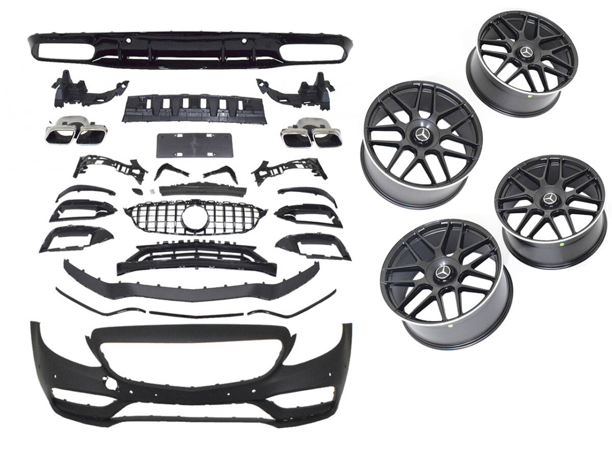 C205 W205 ボディキット ホイール セット 後期 C63type ベンツ Cクラス クーペ AMGライン 国内発送 即納 カスタム エアロ パーツ 部品 外装拍卖