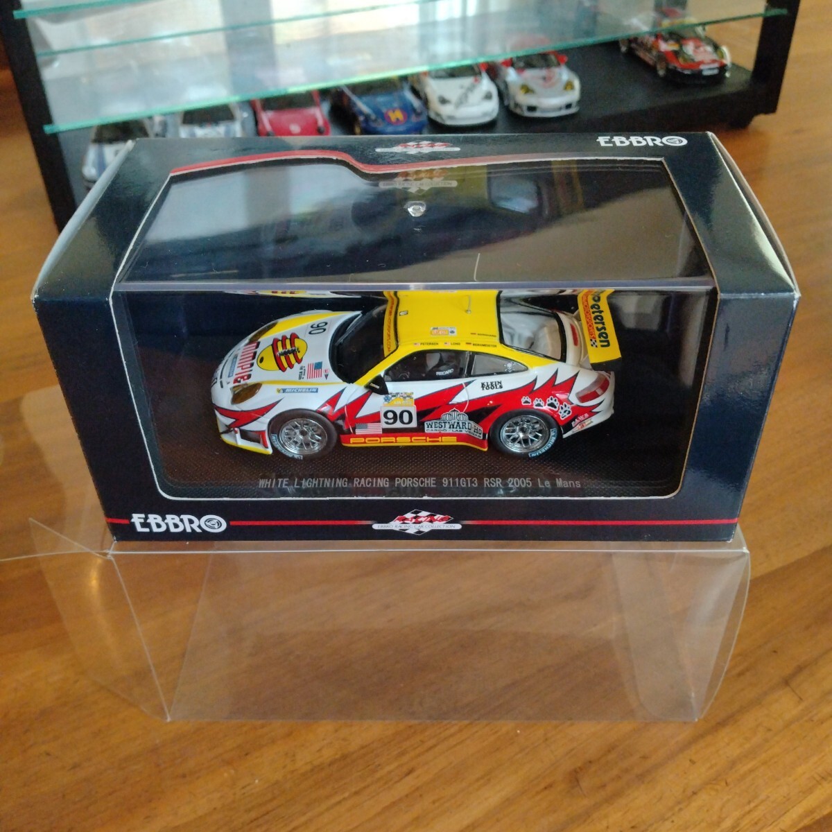 エブロ EBBRO 1/43 777 WHITE LIGHTNING RACING PORSCHE 911 GT3 RSR 2005 Le Mans WHITE ホワイト ライトニング ポルシェ ケース付き拍卖