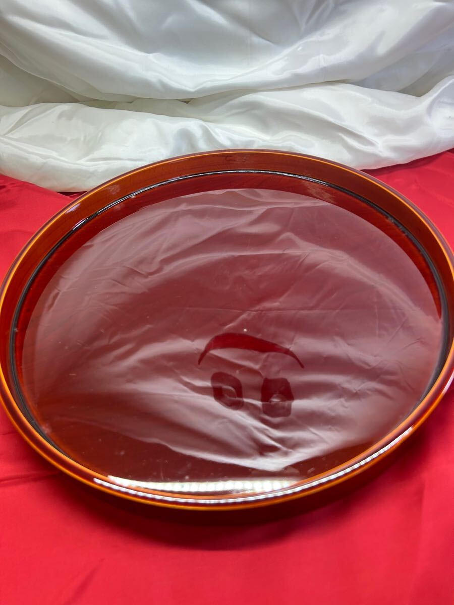 紀州漆器 丸盆 木製 とーわや102544拍卖