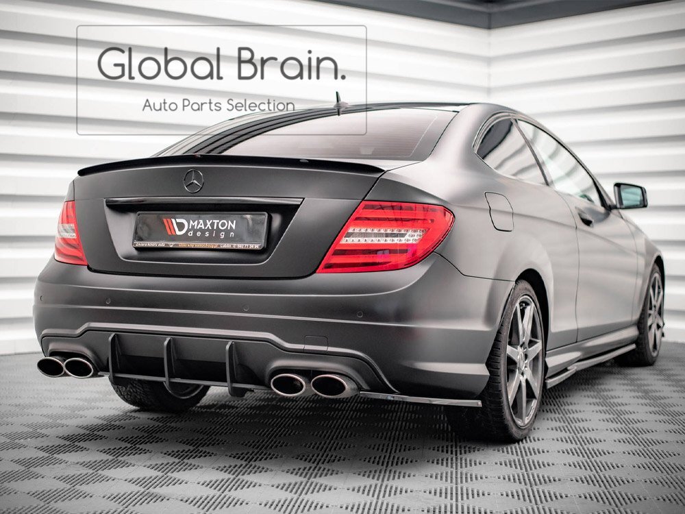 メルセデスベンツ W204 クーペ C204 後期 AMGスポーツ リア ディフューザー フィン / リア スプリッター スポイラー バランス レーシング拍卖