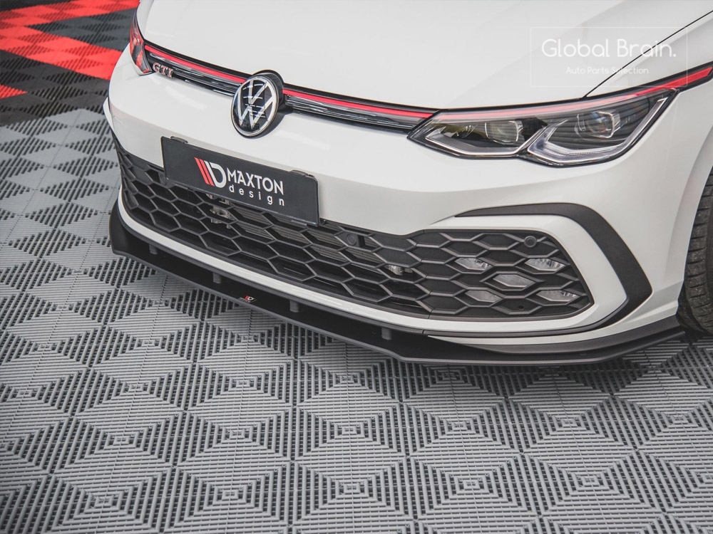 フォルクスワーゲン ゴルフ8 GTI フロント リップ スポイラー / スプリッタ― エプロン バンパー ディフューザー スカート レーシング拍卖