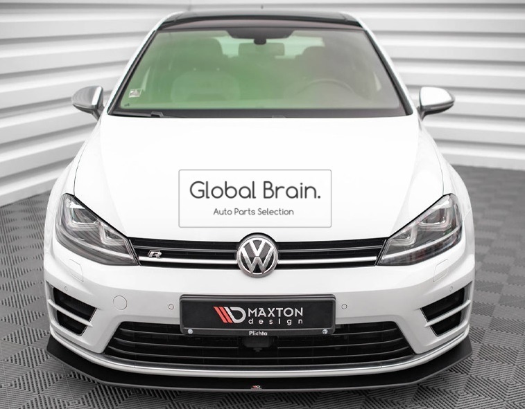 フォルクスワーゲン ゴルフ7 R 前期 フロント リップ スポイラー V2 /スプリッタ― エプロン バンパー ディフューザー スカート レーシング拍卖