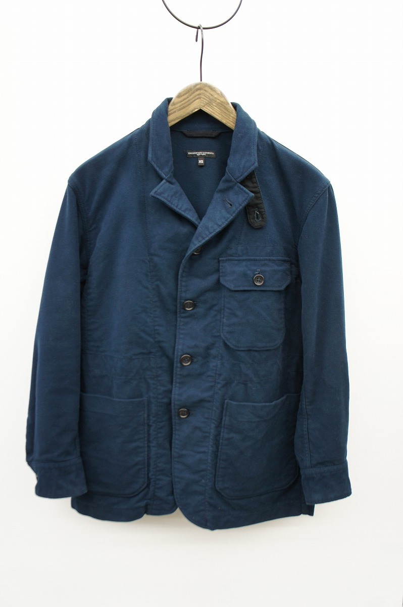 定番ENGINEERED GARMENTSエンジニアドガーメンツ Benson Jacket Moleskin ベンソン ジャケット モールスキン 紺926O▲拍卖