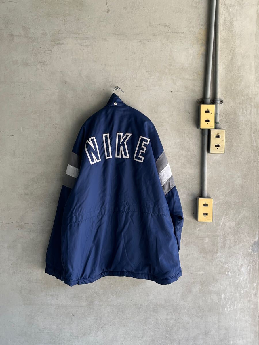 90s 90年代 ビンテージ NIKE ナイキ 2トーン ブルゾン ビッグサイズ 大きい ストリート スケート 刺繍 メンズ レア タイ製 タグ ゴツNIKE拍卖