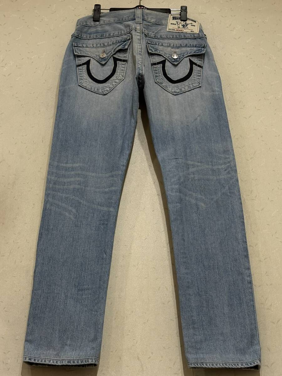 ※TRUE RELIGION トゥルーレリジョン SKINNY デニムパンツ ライトインディゴ 米国製 32 BJBD.AJ拍卖