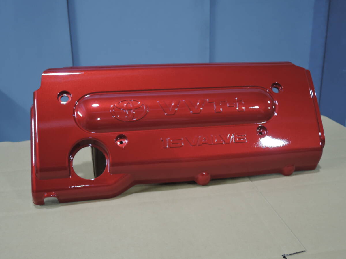【新品/塗装品】トヨタ 純正 エンジンカバー VVT-i 16VALVE エンジンカバー キャンディレッド 12601-28030/40/50 拍卖