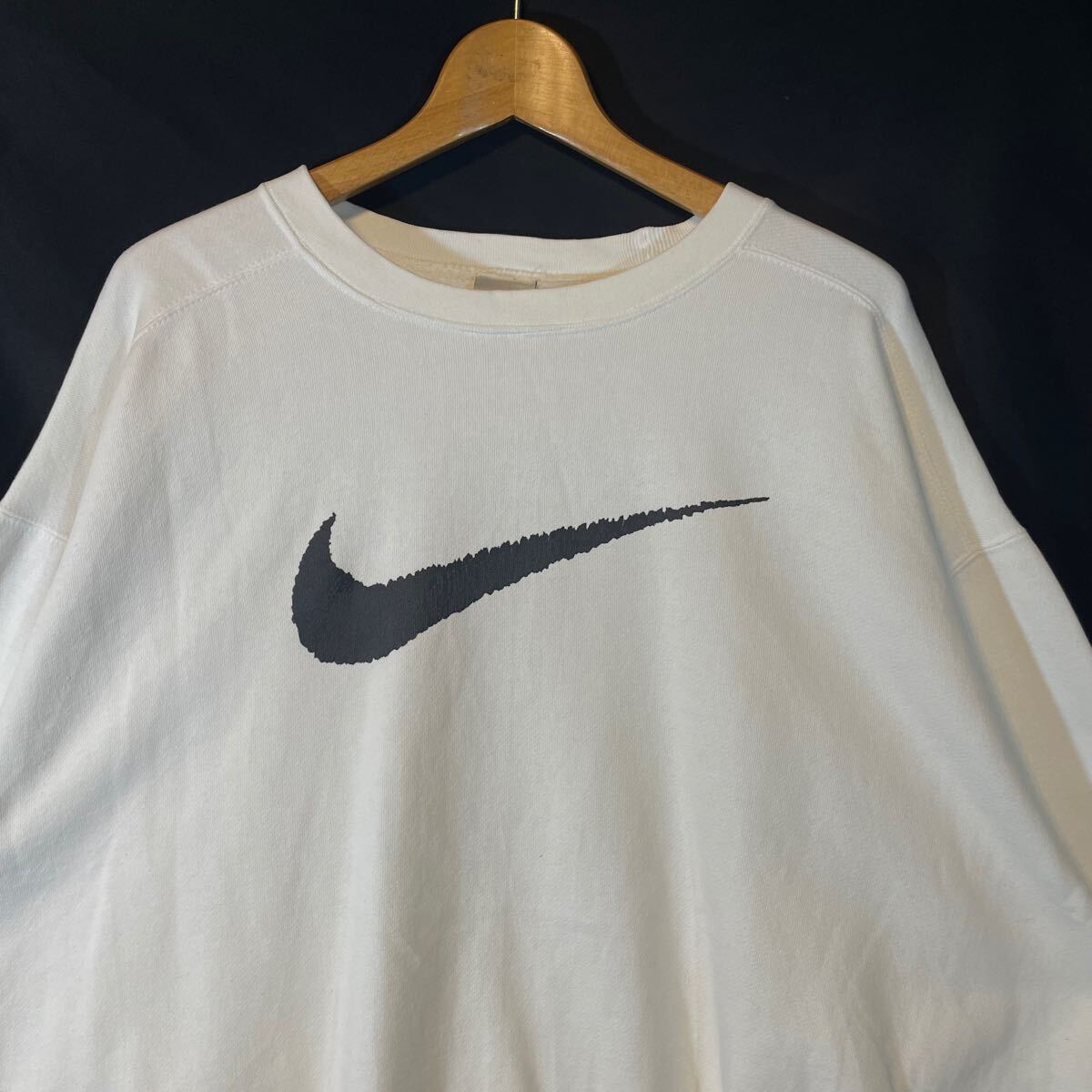 90s 00s 白タグ NIKE ビッグスウッシュ スウェット オールド ナイキ 90年代 00年代 トレーナー ビンテージ センターロゴ old Y2K 柳10319拍卖