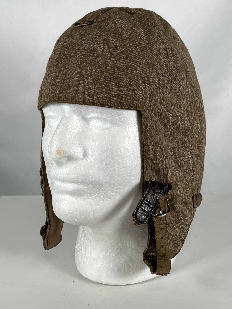 実物 ドイツ軍 ドイツ空軍 第二次世界大戦 パイロット 搭乗員 コットンヘルメット 中古品拍卖