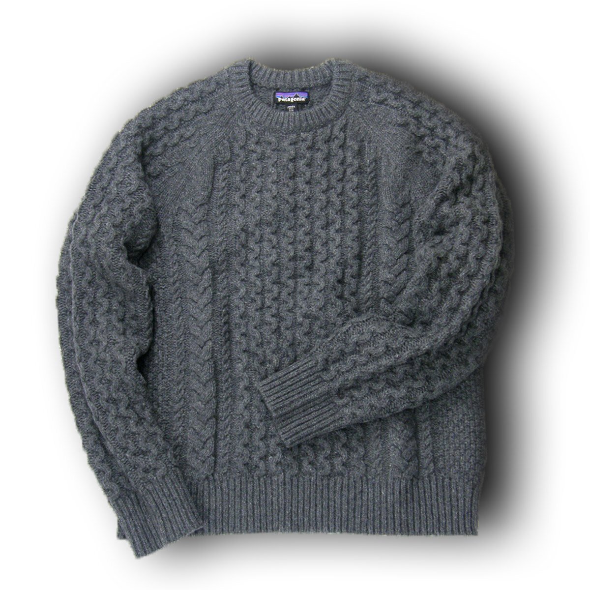 新品 patagonia / リサイクルウール / ブレンド / ケーブル ニット / ユニセックス / メンズ S / ウィメンズ M / グレー 360225 パタゴニア拍卖