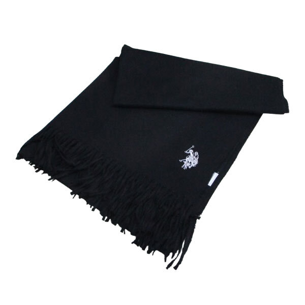 ストール マフラー ポリエステル80% レーヨン20% 220x70cm uspa2015-447613 ブラック U.S. POLO ASSN.(ユーエス ポロ アッスン)拍卖