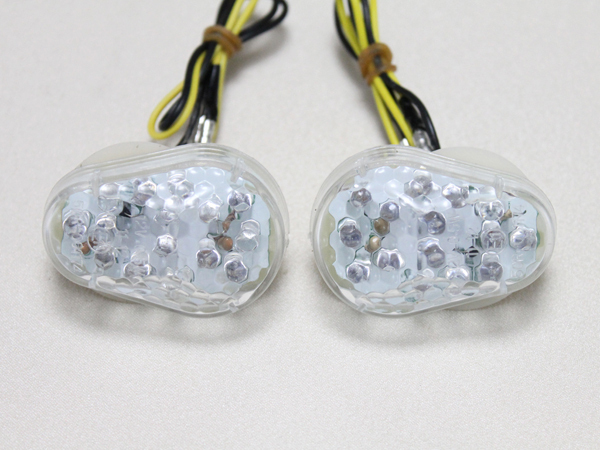 送料無料!! 埋め込み エアロLEDクリアウインカー 2個 ZX-10R ZX-12R ZX-9R GPZ1100 ZRX1200R GPZ900R GPZ400R ZXR250 NINJA400拍卖