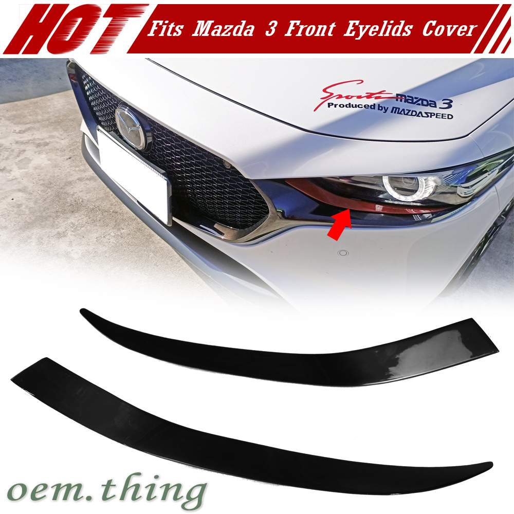 *在庫有即発送* 2019以降~ BP系 マツダ3 MAZDA3 セダン/ファストバック エアロ 未塗装の素地 フロントアイライン 左右セット FRPの材質拍卖