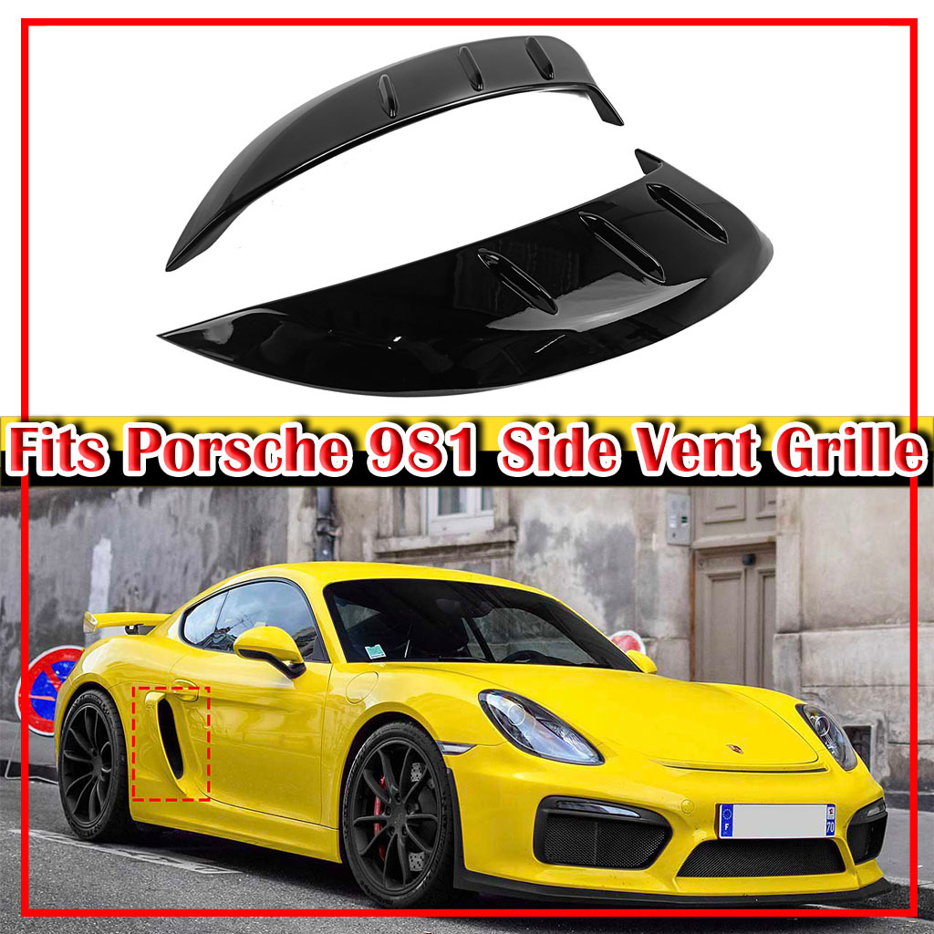 塗装込み 2013-2016 ポルシェ981 GT4 ケイマン ボクスター GTS サイドフェンダー インテーク フィン有 カバー ダクト ABS材質 各純正色対応拍卖