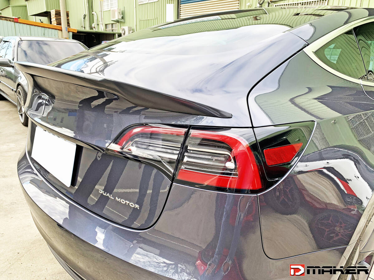 *在庫有即発送* 2017-2023 テスラ モデル3 エアロ 未塗装の素地 リアスポイラー トランクスポイラー D TYPE ABSの材質拍卖