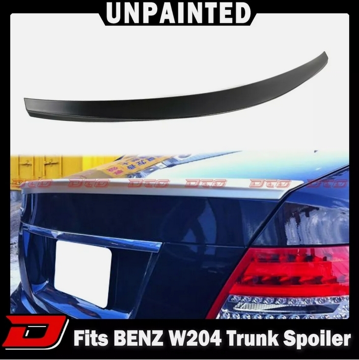 *在庫有即発送* 2008-2014 ベンツ Cクラス W204 セダン エアロ 未塗装の素地 リアスポイラー トランクスポイラー D TYPE ABSの材質拍卖