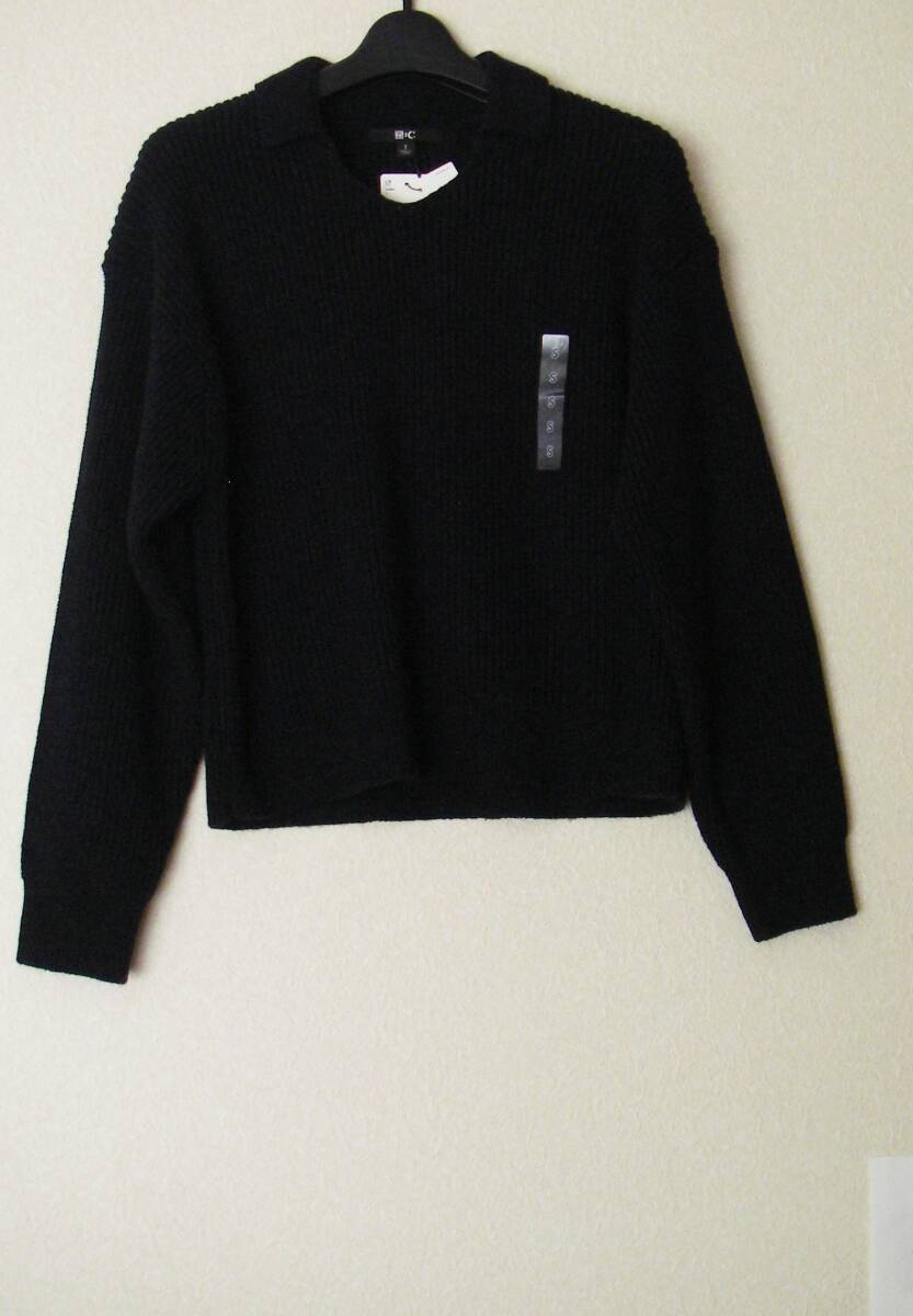 新品 ユニクロ ミックスヤーンポロセーター  S  ネイビー拍卖