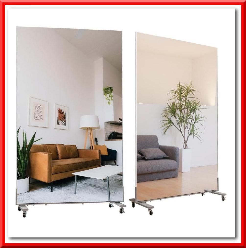 【新品】割れない鏡 スタンドミラー 全身鏡 幅100×高さ160cm スタンド付き(金)拍卖