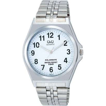 【新品/即決/送料185円/保証付】 シチズン ソーラー 光発電 見やすい 軽い フリー メタルベルト 5気圧 H980-204 メンズ腕時計 Y40930-1拍卖