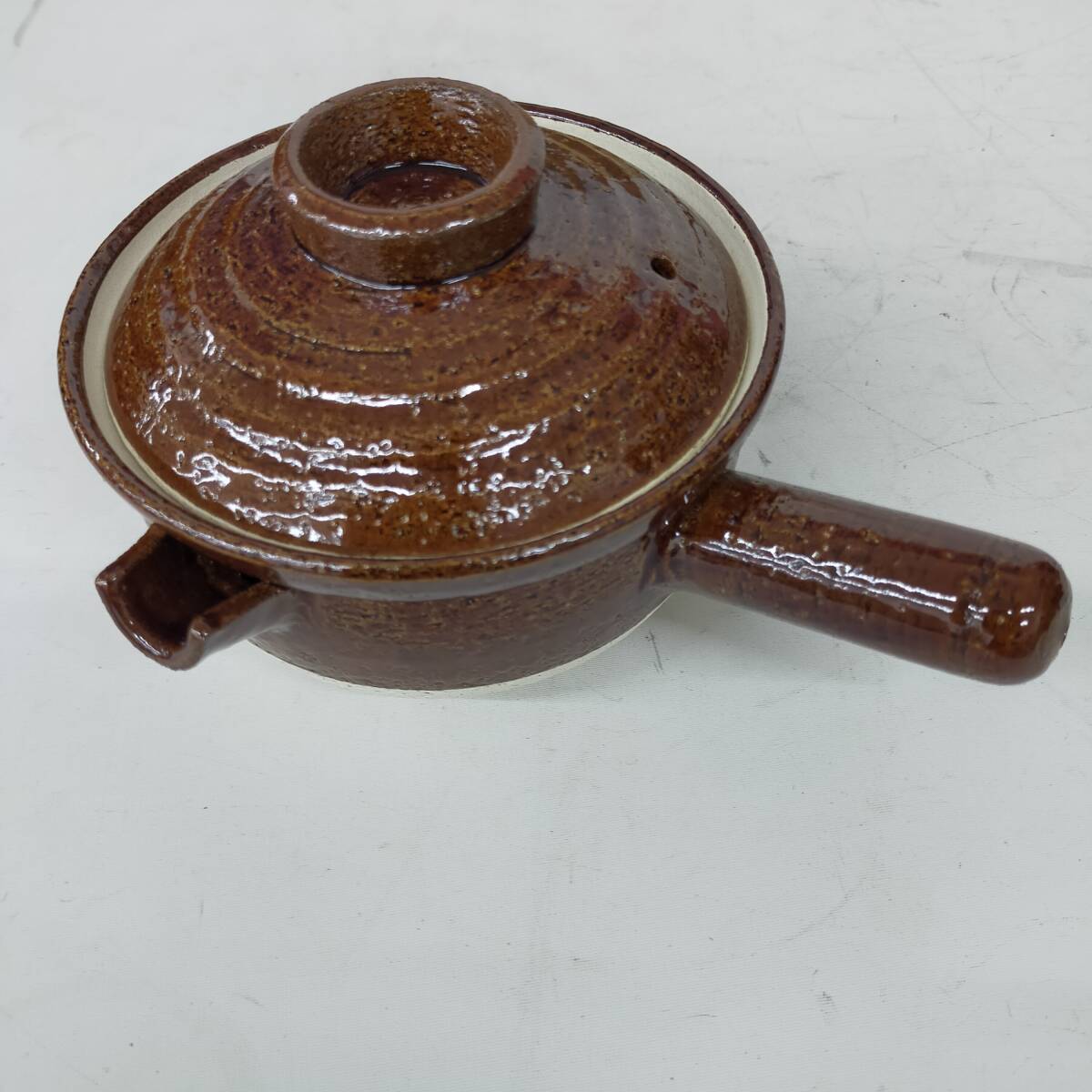 伊賀焼 飴釉 行平鍋 ※2400010438868拍卖