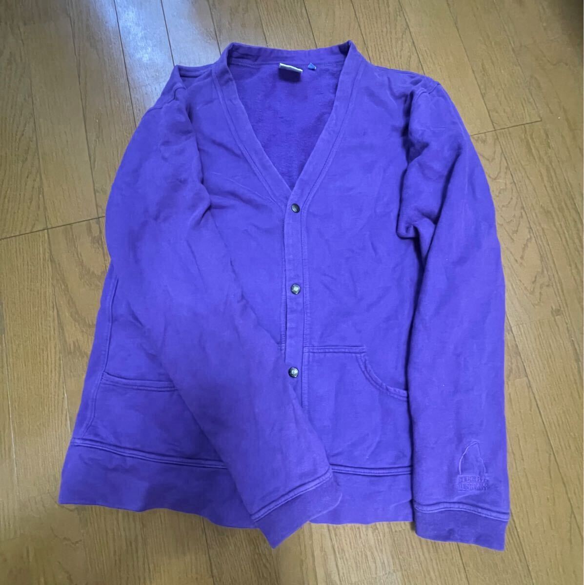 SIERRA DESIGNS シエラデザインズ スエット カーディガン 裏起毛 紫 パープル L拍卖