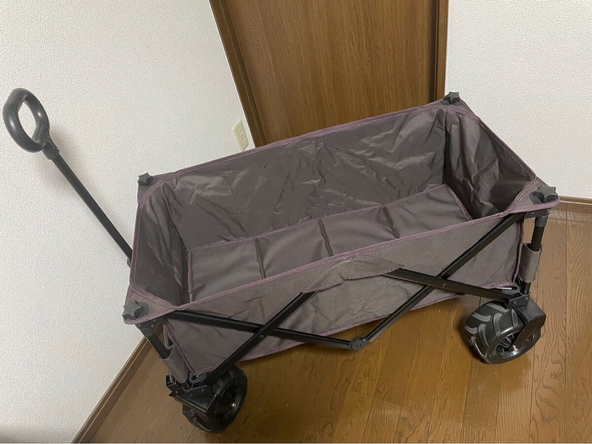 カインズ 大型キャリーワゴン 茶 ブラウン拍卖