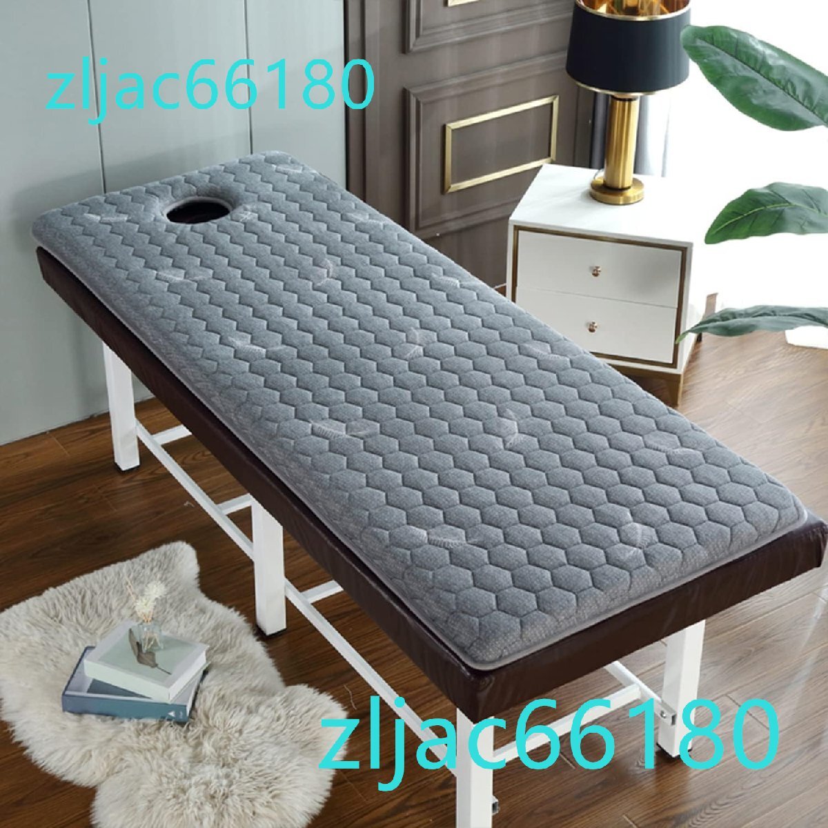 スクエアヘッドの厚さ3cmのビューティーベッドマットレス マッサージテーブル マットレストッパー 低反発 顔呼吸穴/弾性バンド付き折りたた拍卖