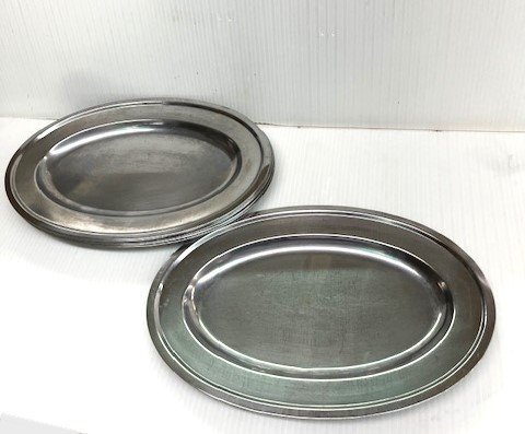 小判皿 10枚 ベルサイユ 18-0ステンレス W30.2×D20.2×H1.5㎝ 12インチ 厨房 店舗用品 調理器具 飲食店 業務用 中古 98461 ★拍卖