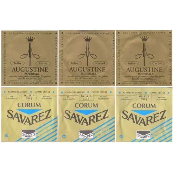 即決◆新品◆送料無料オーガスチン+サバレス AUGUSTINE+SAVAREZ クラシックギター弦セット/メール便拍卖