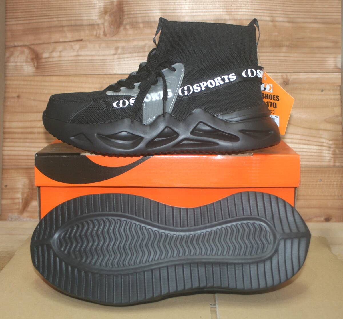 送料無料/新品☆ 高反発クッション性良好 ニット素材ミッドカットセーフティスーニーカー 鋼製先芯 GD JAPAN GD-170 (ジーデージャパン)拍卖