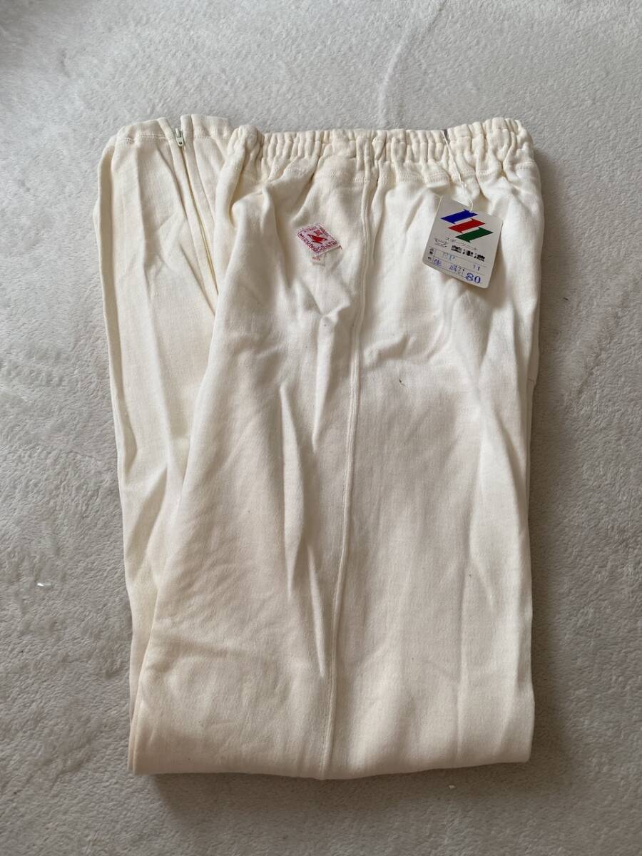 当時物 未使用 汚れあり MIZUNO スポーツニット 美津濃 品番:EP-11 色:生成 サイズ:80㎝ KK1609拍卖