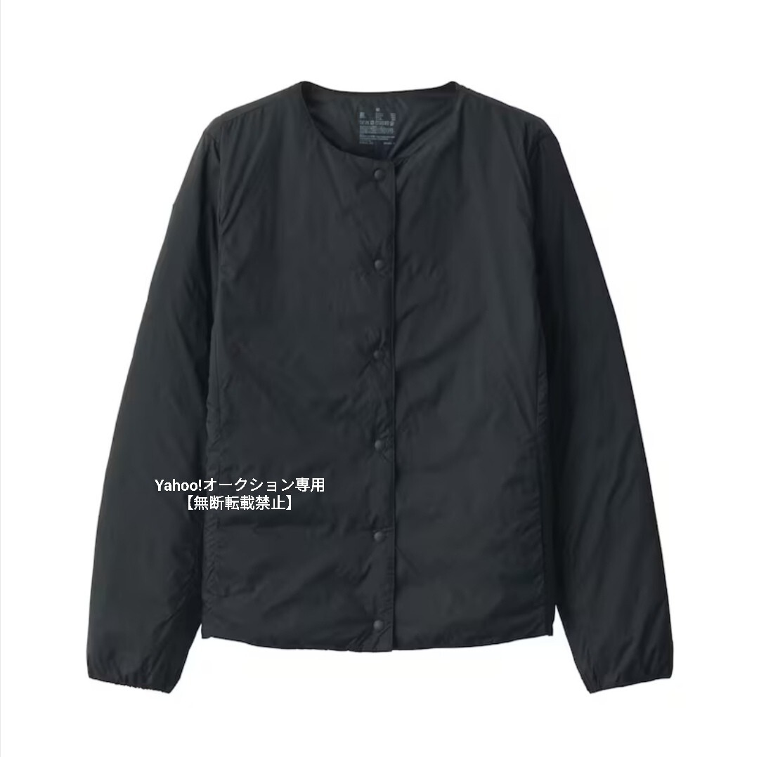 即決★MUJI 無印良品 軽量 ダウン ノーカラー ジャケット(帯電防止裏地)長袖 Black 黒 上着 新品 未使用 ポケッタブル XL サイズ LL拍卖