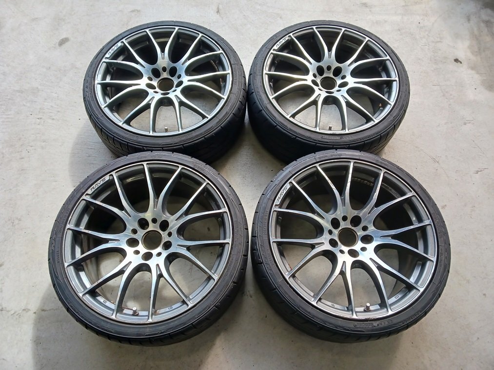 『psi』 RAYS HOMURA 19インチ × 8 1/2J ・9 1/2J PCD120 5穴 アルミホイール & NITTO 235/35R19(91Y) 265/30R19(93Y) ラジアルタイヤ4本拍卖