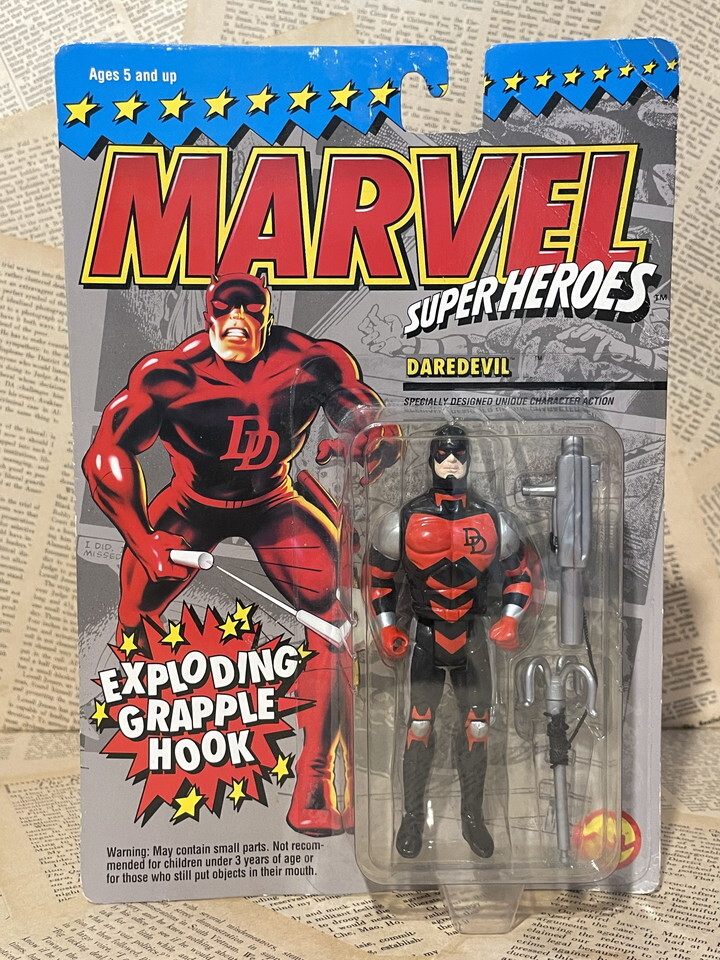 ☆1990年代/マーベルスーパーヒーローズ/フィギュア/即決ビンテージTOYBIZ/トイビズ/Marvel Super Heroes/Daredevil(MOC) MA-434拍卖