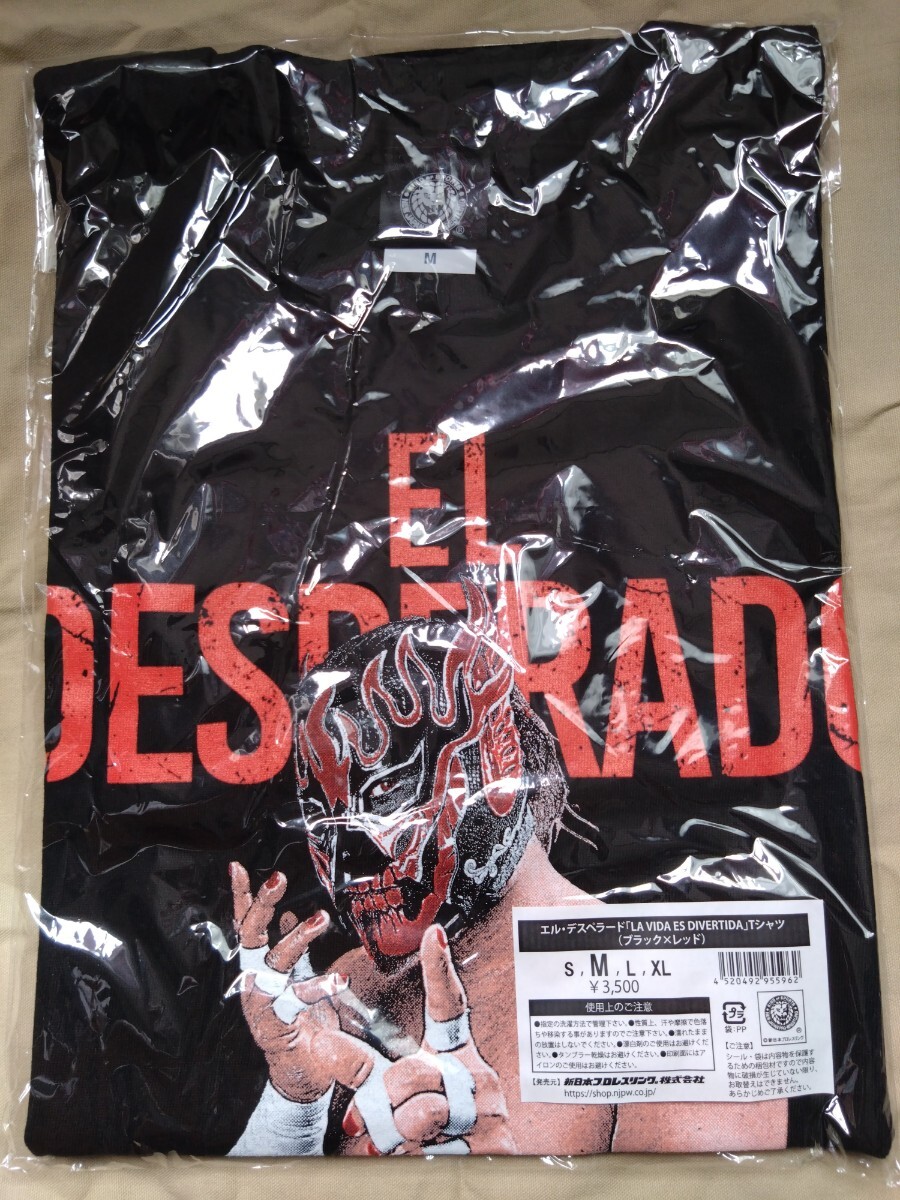新日本プロレス/エル・デスペラード LA VIDA ES DIVERTIDA Tシャツ Mサイズ拍卖