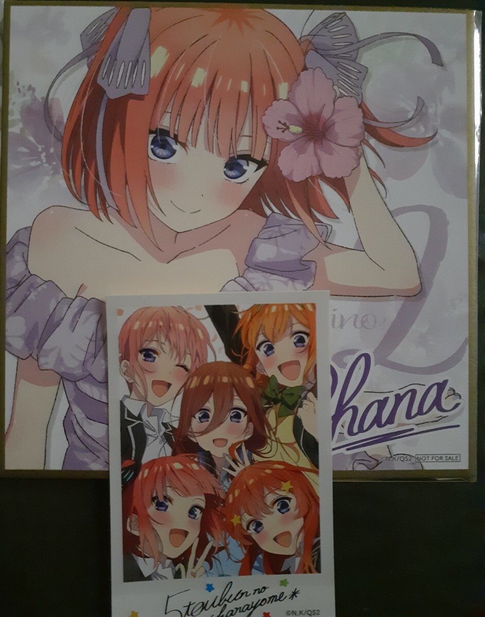 映画 劇場版 五等分の花嫁 第3弾 入場者特典 イラストミニ色紙 中野二乃 高校生ver.&チェキ風ステッカー入場者プレゼント 来場者 入場特典拍卖