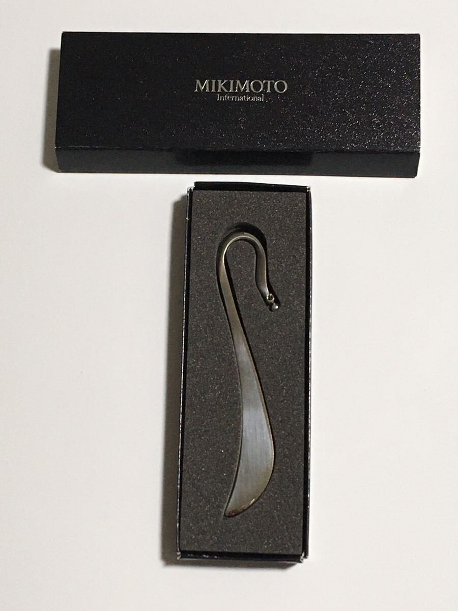 MIKIMOTO ブックマーク ブックマーカー しおり ミキモト パール 真珠 チャーム リーフ シルバー カラー拍卖