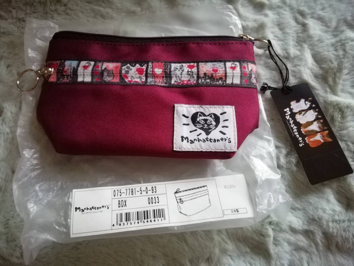 半額★新品即決★定価3630円税込●マンハッタナーズ 猫ポーチ ピカピカハートの街 ぴかぴかハートの街拍卖
