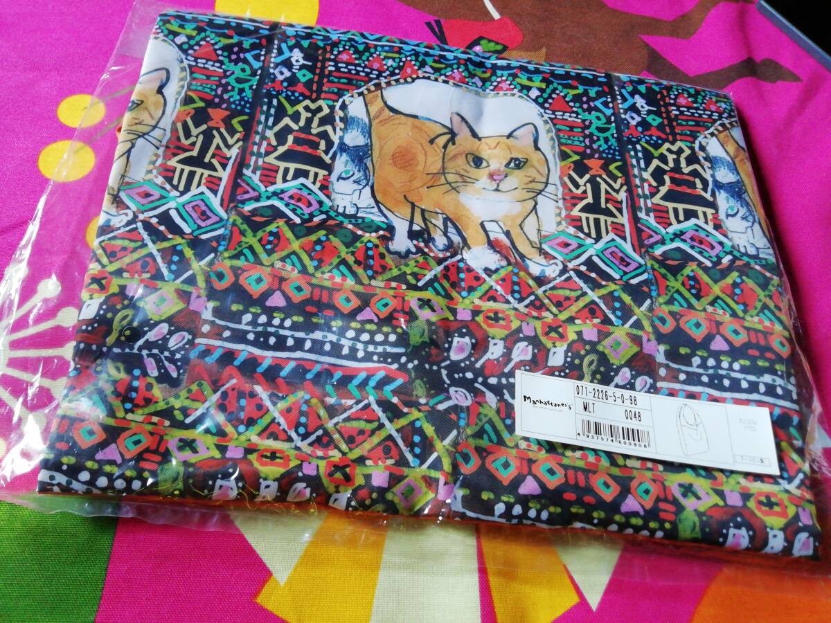 新品未開封★即決★定価5280円税込●マンハッタンナーズ お買い物に便利 コンパクトバッグ 手芸猫 A4サイズ対応  エコバッグ拍卖