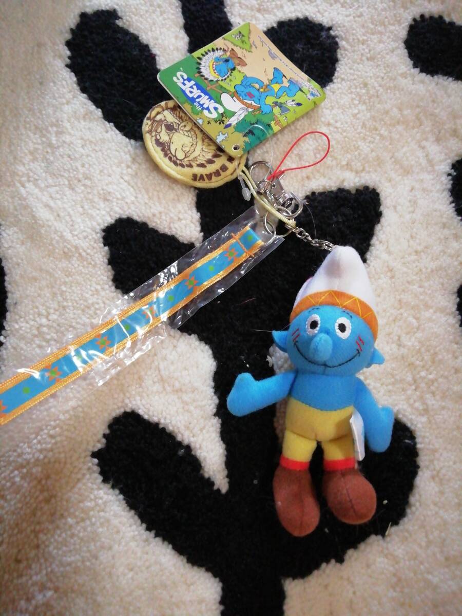 新品即決★スマーフ ネックストラップ Smurf インディアンぬいぐるみ 拍卖