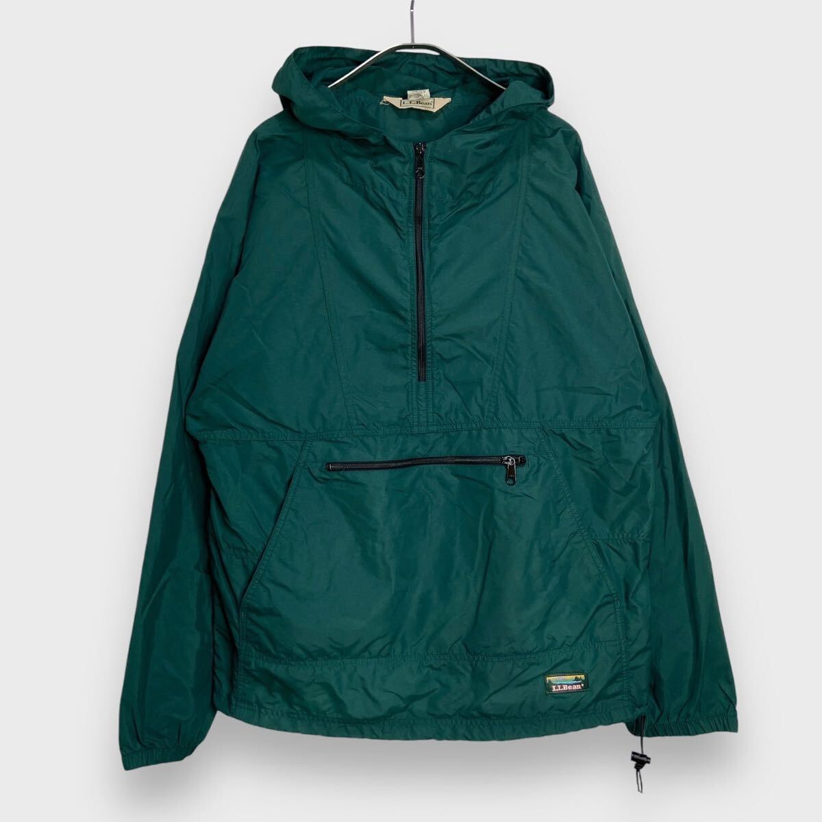 送料無料☆ 80s☆L.L.Bean☆エルエルビーン☆アノラックパーカー☆ナイロン☆緑☆M☆拍卖