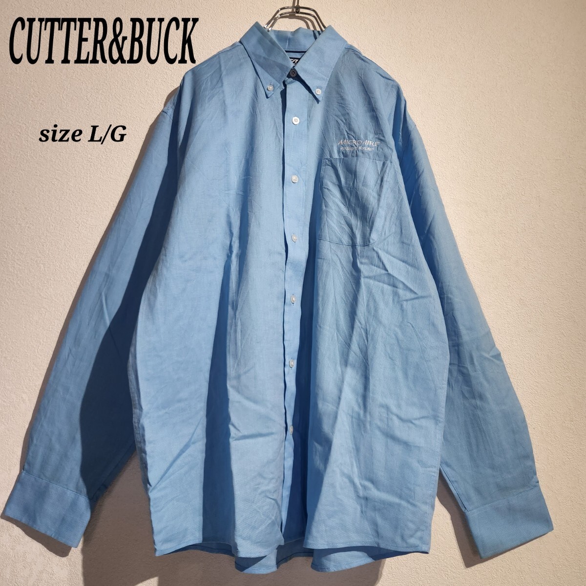 カッター&バック ワークシャツ ボタンダウンシャツ 刺繍 企業ロゴ 大きめ拍卖