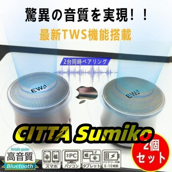 TWS 2個セット スピーカー bluetooth ブルートゥーススピーカー ワイヤレスポータブルスピーカー 防水 防塵 高音質 重低音 ミニスピーカー拍卖