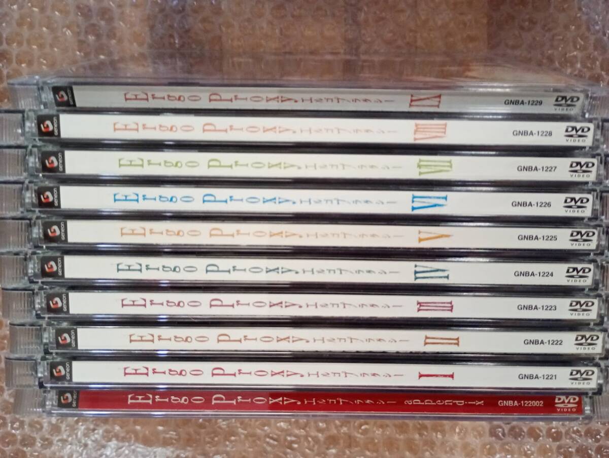 エルゴプラクシー Ergo Proxy DVD 全九巻 + プロモーションDVD 拍卖