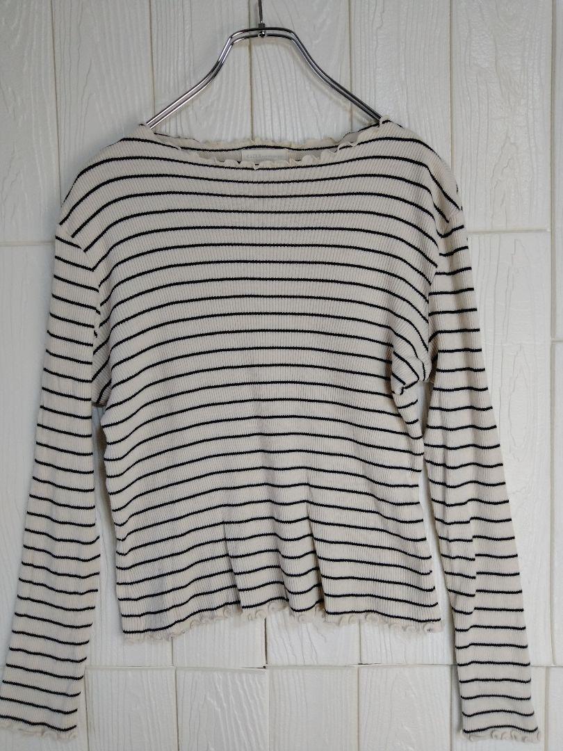 earth music&ecology ストライプ長袖セーター拍卖