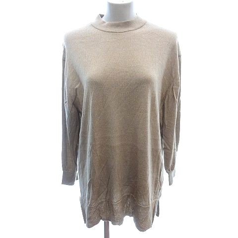 スローブ イエナ SLOBE IENA チュニック ニット ハイネック ウール 長袖 ベージュ /AU レディース拍卖