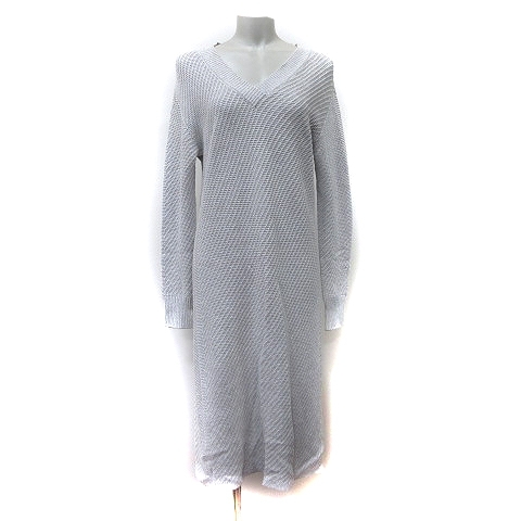 22オクトーブル 22 OCTOBRE ニットワンピース ロング 長袖 38 M グレー /YI ■MO レディース拍卖