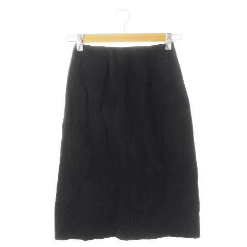 未使用品 ジャイロ JAYRO スカート タイト ナロー ミモレ ロング ラメ ストレッチ 薄手 M 黒 ブラック /CK15 レディース拍卖